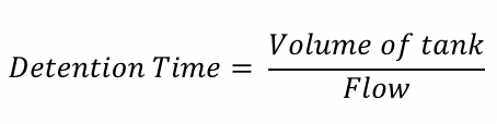 Formula for calculating detention time